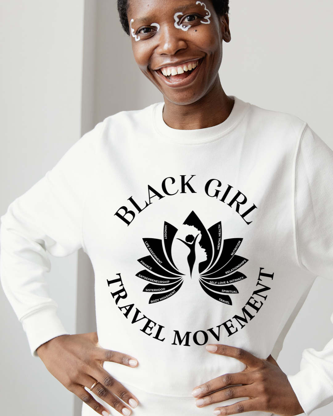 Long Sleeve T-Shirt with black custom logo