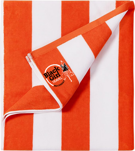 Orange beach towel